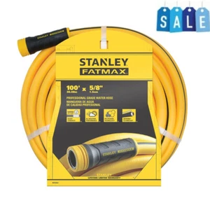 Stanley Fatmax Garden Hose 100-ft Abrasion-resistant All Weather Durable Yellow - Picture 1 of 8