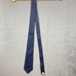 Vtg Christian Dior Tie All Silk Blue geometric Casual Business - Picture 1 of 4