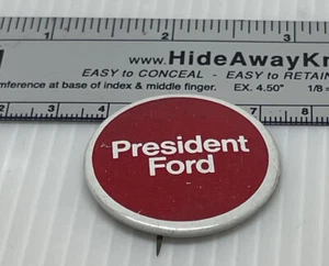 Präsident Gerald Ford Pin Back Campaign Button 1976 Presidential Political Red - Bild 1 von 5