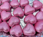 Easter Ornaments Glitter 10 Mini Light Pink Hearts For Table Top Tree Decor Set