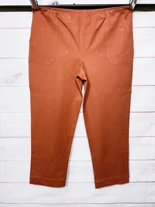 Isaac Mizrahi Live Womens Pull On Pants Size 20W Orange Stretch Pockets - Picture 1 of 9