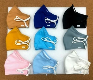 Unisex ADJUSTABLE Mask Cloth Face Masks Reusable Washable FABRIC MASK 4 LAYERS - Picture 1 of 100