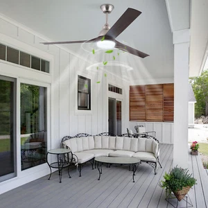 42 Inch Ceiling Fan Light, Ceiling Fan Lamp, Flush Mount Ceiling Fan w/Remote~ - Picture 1 of 22