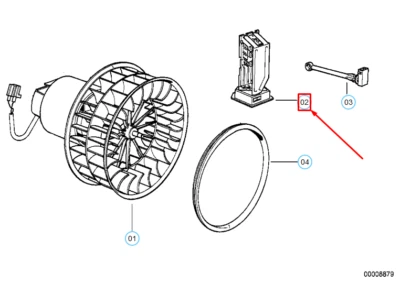 Resistenza radiatore soffiatore BMW 3 Compact E36 64118390241 8390241 NUOVO ORIGINALE - Immagine 1 di 3