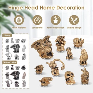 10Pcs Hinge Head Home Decoration Resin Hinge Head Home Decor Retro Hinge EWE - Picture 1 of 27