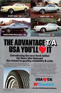 VINTAGE 1980 BF GOODRICH BFGOODRICH RADIAL TIRES PRINT AD - Picture 1 of 1