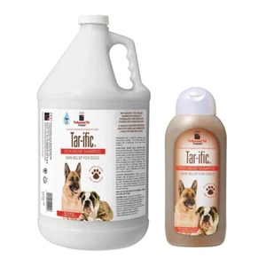 Champú calmante para la piel a base de alquitrán para perros alivia la descamación de olores costras y manchas secas - Imagen 1 de 20