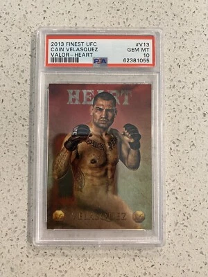 CAIN VELASQUEZ 2013 Topps Finest UFC Valor Heart #V13 /88 PSA 10 GEM MINT POP 1 - Image 1 of 2
