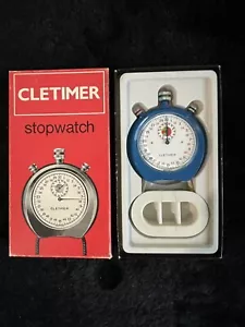 Swiss Made Cletimer Mechanical Wind Up Vintage Stopwatch with the Box - Picture 1 of 9