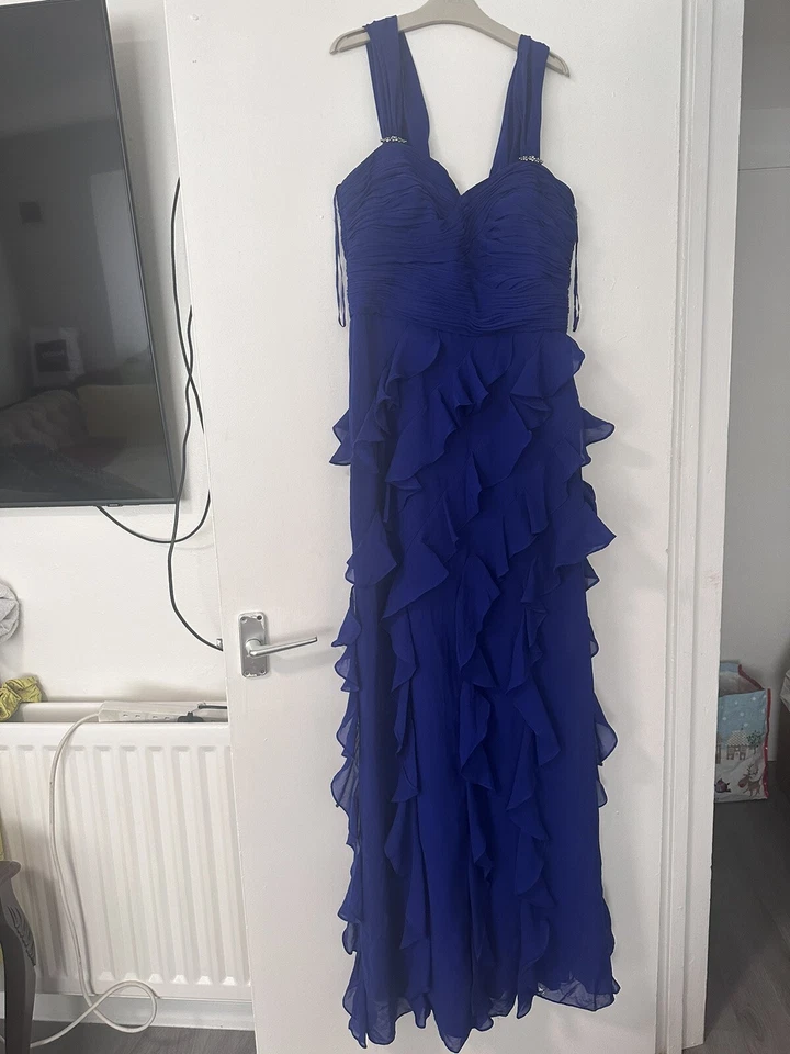 Maxi vestido azul para mujer Foto 1 de 4