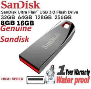 Clé USB SanDisk Cruzer Force 16 Go 32 Go 64 Go 128 2.0 clé USB sauvegarde - Photo 1/29
