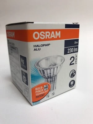 OSRAM HALOGEN HALOPAR 16 ALU 230V 20W/35W/50W GU10 FLOOD 35° HALOGENLAMPE !!! - Bild 1 von 2