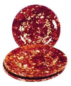 3 Stangl Town & Country Bread Plates Prototypes Brown Sponge Vintage Rare - Picture 1 of 5