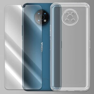 2in1 Clear HD Tempered Glass Screen Protector TPU Case f Nokia G50 TA-1390 Phone - Picture 1 of 1