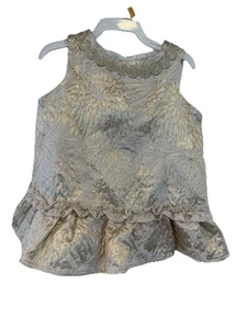 Lilly Pulitzer Baby Halden Dress in Full Bloom Brocade Gold Size 3-6 Months - Picture 1 of 8