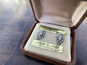 Vintage Silver Earrings Sterling Pierced - Picture 1 of 3
