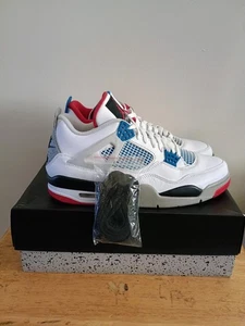 Talla 12 - Jordan 4 Retro SE Mid What The 4 Blanco Azul Rojo Cuero (CL1184-146) - Imagen 1 de 5