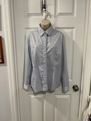 Camisa blusa para mujer New York and Company talla XL, elástica, a rayas Foto 1 de 4