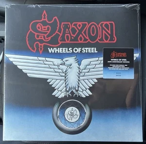 SAXON - WHEELS OF STEEL 2 LP RECORD RED BLUE VINYL RSD 2025 LIVE 1980 DONINGTON - Picture 1 of 5