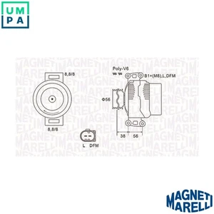 ALTERNATOR 063731811010 FOR SKODA SUPERB/II OCTAVIA/Combi LAURA YETI VW 2.0L A4 - Picture 1 of 9