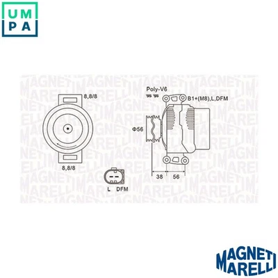 ALTERNATOR 063731811010 FOR SKODA SUPERB/II OCTAVIA/Combi LAURA YETI VW 2.0L A4 - Image 1 of 4