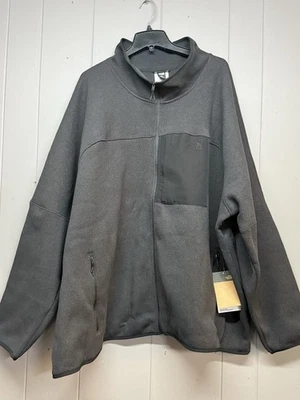 North Face 男式 Front Range 全拉链羊毛夹克尺寸 5XL 黑色 Heather 全新 — 第 1/4 张图片