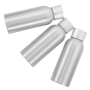  3 Stück Aluminium Reiseflaschen - 100 ml Schminkglas mit Schraubverschluss - nachfüllbar - Bild 1 von 12