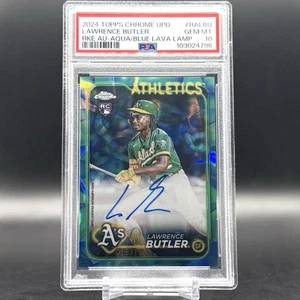LAWRENCE BUTLER 2024 Topps Chrome AUTO /125 Aqua Blue Lava Lamp PSA 10 RC - Picture 1 of 3
