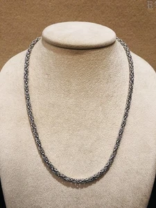 Girocollo in argento Maglia Bizantina-Gioielleria Ottaviani Roma dal 1894 - Imagen 1 de 4