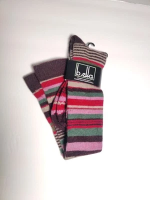 b.ella - Calcetines altos para mujer - Multicolor/puntas - Mezcla de cachemir - Hecho en EE. UU. Foto 1 de 3