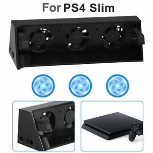 3Fan External Cooling Fan Cooler Temperature Control for Playstation 4 PS4 Slim - Picture 1 of 8