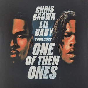 Chris Brown Lil Baby One of them Ones Tour 2022 Gildan Heavy Cotton Boys Large L - Picture 1 of 8