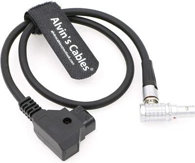 ALVIN'S CABLES D-Tap to 2 Pin Male Right Angle Power Cable for Teradek Bond SmallHD MonitorSYNC