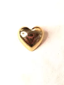 Valentine's Day Pin Brooch Gold Tone Heart Dainty 1" x .5" Accent Piece Vintage - Picture 1 of 6
