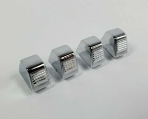 (Set/4) Chrome Heater A/C Fan Vent Temp Control Knobs for 1967-81 Chevy Trucks - Picture 1 of 3