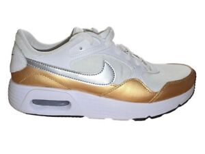 Buty do biegania Nike Air Max Sc, Cw4554-107, białe/złote/srebrne rozmiar 8,5