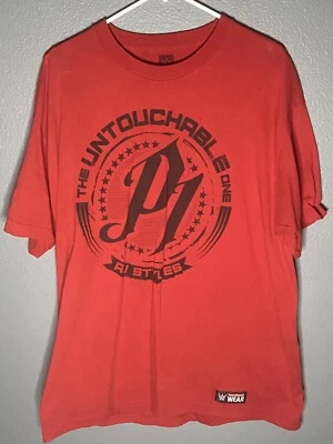 WWE WWF AJ STYLES UNTOUCHABLE ONE HARD TO FOLLOW RED T-SHIRT SIZE XL - Image 1 of 4