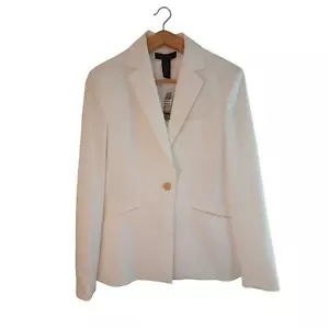 Blazer bianco stretch da donna The Limited taglia S abbigliamento da lavoro aziendale LEGGERE DESCRIZIONE - Foto 1 di 14
