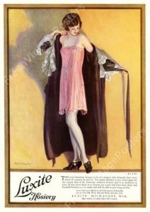 1923 Luxite Hosiery lingerie woman pink slip Hayden fashion art NEW poster 18x24 - Picture 1 of 1