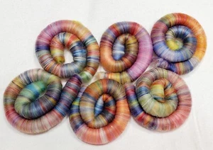 Super Soft Autumn Multicolor Roglags (6) Spinning Fiber Alpaca Merino 67 Grams - Picture 1 of 10