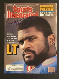 Lawrence Taylor HOF Signed Jan 26 1987 NFL Football Sports Illustrated Magazine - Picture 1 of 6