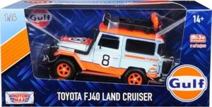 Toyota FJ40 Land Cruiser #8 Gulf Oil White Limited Edition to 2400 pieces 1/24 - Picture 1 of 12