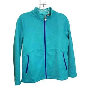 Spyder Girl's Jacket Zip Up Knit Zip Blue Core Fleece High Neck Item# 186410 XL - Picture 1 of 8