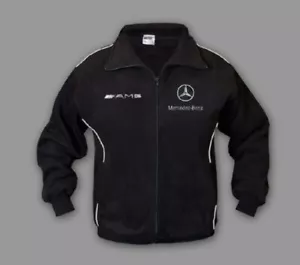 Mens Mercedes AMG Sport Racing New Fleece Jacket Sweatshirt Apparel Embroidered - Picture 1 of 6