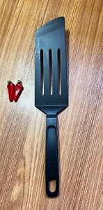 T-Fal Black Nylon Fish Spatula Slotted Turner Long Blade Angled Flipper - Picture 1 of 5