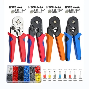 Ferrule Crimping Tools Bootlace Terminals Cord Wire End Sleeves Crimper Pliers - Picture 1 of 16
