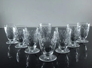 Antique 8 Glasses a Digestive Crystal Model Art Deco Size NANCY Daum France - Picture 1 of 18