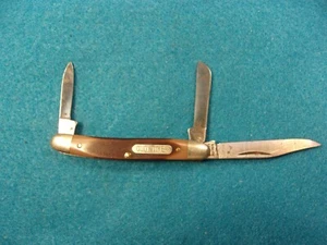 EXCELLENT OLDER VINTAGE "SCHRADE U.S.A." (OLD TIMER) THREE BLADE POCKET KNIFE - Picture 1 of 13