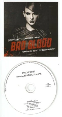 Taylor Swift FT Kendrick Lamar 'Bad Blood'  DUTCH rare 1 Track Rare Cd Promo - Image 1 of 2