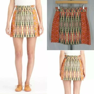 Rachel Rachel Roy Orange Multi Color Anthropologie Aztec Tribal Skirt ~ 6 M3020 - Picture 1 of 12